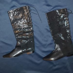 Kathryn Amberleigh Shimmery Black Boots